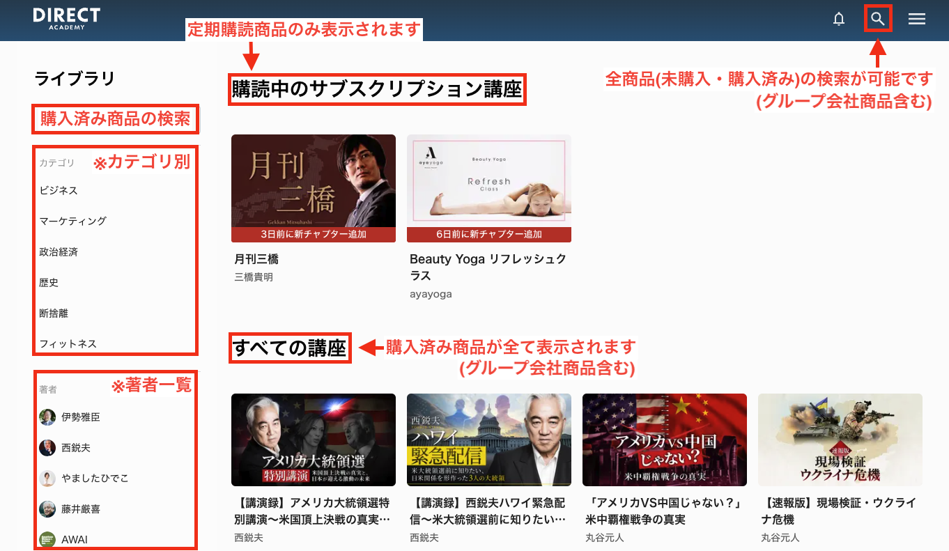 WEBサイト】各メニューについて – ダイレクト出版株式会社